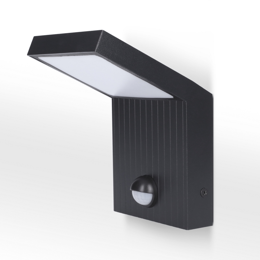 Brilagi - LED āra sienas gaismeklis ar sensoru RIANO LED/8W/230V antracīts IP65