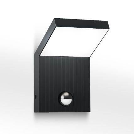 Brilagi - LED āra sienas gaismeklis ar sensoru RIANO LED/8W/230V antracīts IP65