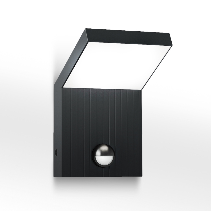 Brilagi - LED āra sienas gaismeklis ar sensoru RIANO LED/8W/230V antracīts IP65