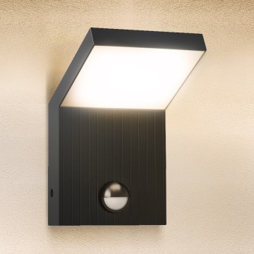 Brilagi - LED āra sienas gaismeklis ar sensoru RIANO LED/8W/230V antracīts IP65