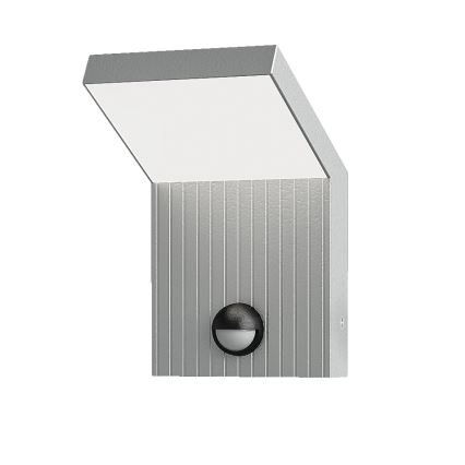 Brilagi - LED āra sienas gaismeklis ar sensoru RIANO LED/8W/230V sudraba IP65