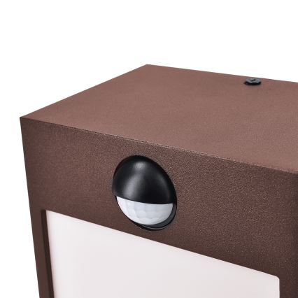 Brilagi - LED āra sienas lampa ar sensoru TERNI LED/12W/230V brūna IP44