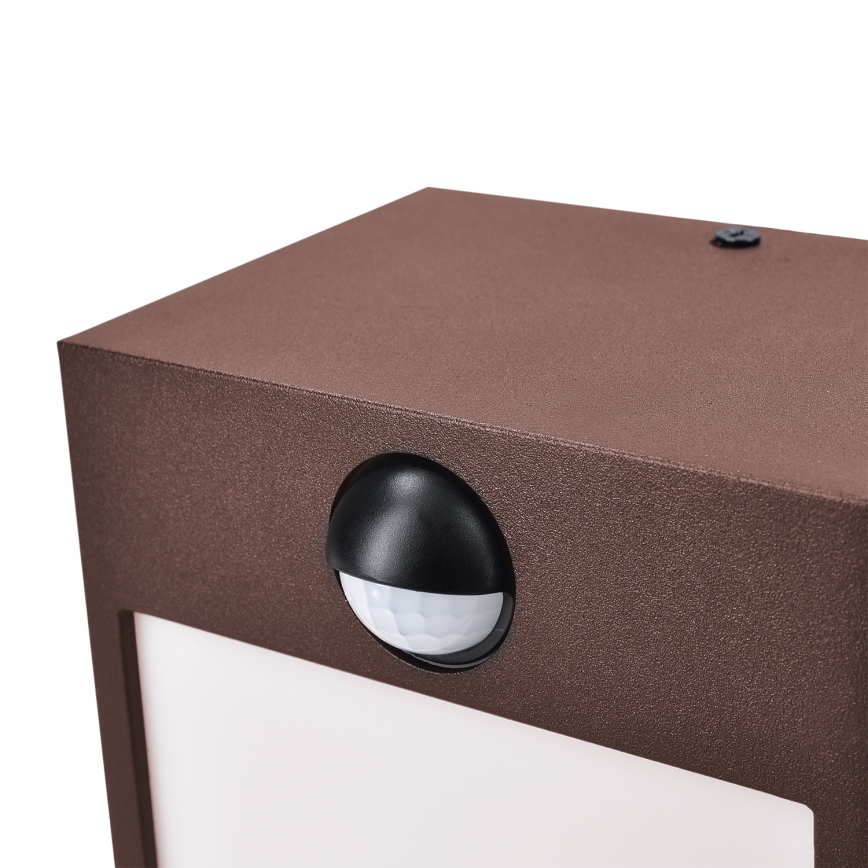 Brilagi - LED āra sienas lampa ar sensoru TERNI LED/12W/230V brūna IP44