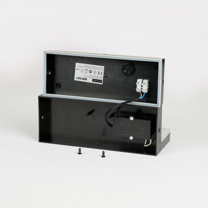 Brilagi - LED āra sienas gaismeklis ar kustību sensoru TESSI LED/10W/230V melns IP54