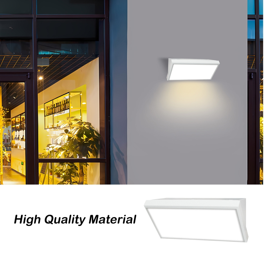 Brilagi - LED āra sienas gaismeklis ar sensoru TRIANGLE LED/20W/230V balta IP65