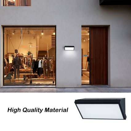 Brilagi - LED āra sienas gaismeklis ar sensoru TRIANGLE LED/20W/230V melns IP65