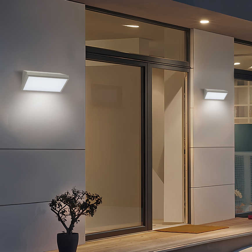 Brilagi - LED āra sienas gaismeklis ar kustības sensoru TRIANGLE LED/20W/230V, pelēks, IP65