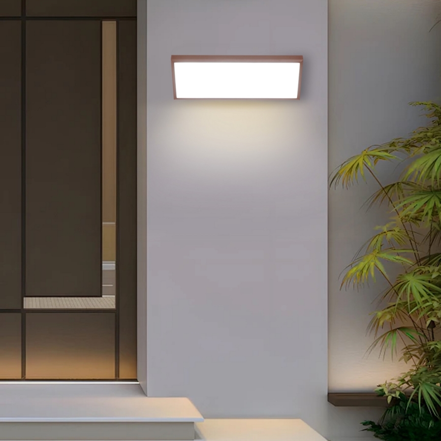 Brilagi - LED āra sienas gaismeklis ar kustību sensoru TRIANGLE LED/42W/230V, brūns, IP65