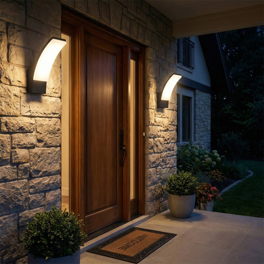 BRILAGI - LED Āra sienas gaismeklis ARCELO LED/12W/230V IP65 melns