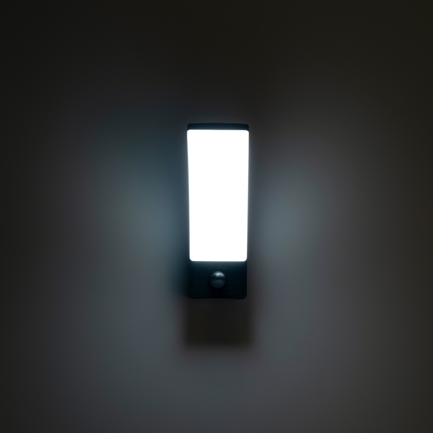 BRILAGI - LED āra sienas gaismeklis ar kustības un krēslas sensoru ARCELO LED/12W/230V IP65 melns