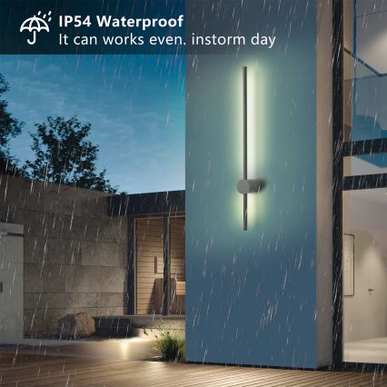 Brilagi - AURA LED āra sienas gaismeklis, 12W, 230V, 3000K, IP54, 65 cm, antracīts, CRI 90