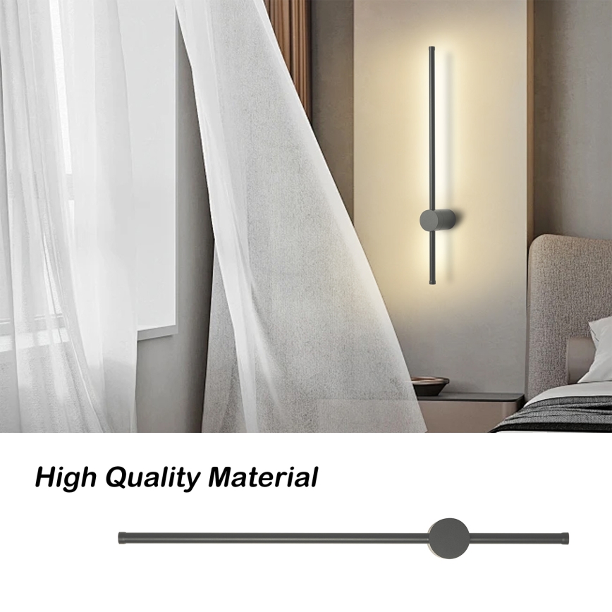 Brilagi - AURA LED āra sienas gaismeklis, 12W, 230V, 3000K, IP54, 65 cm, antracīts, CRI 90