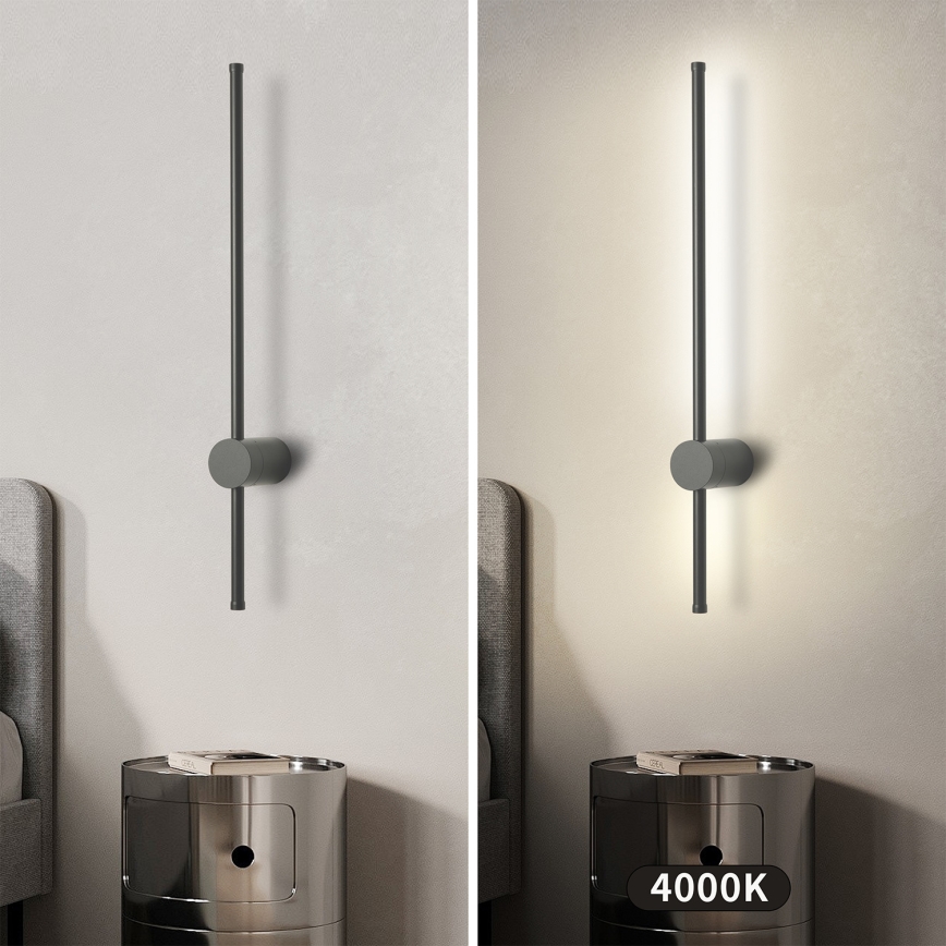 Brilagi - LED āra sienas gaismeklis AURA LED/12W/230V 4000K IP54 65 cm antracīts