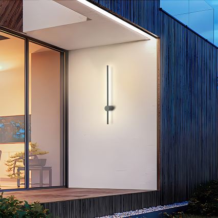 Brilagi - LED āra sienas gaismeklis AURA LED/12W/230V 4000K IP54 65 cm antracīts