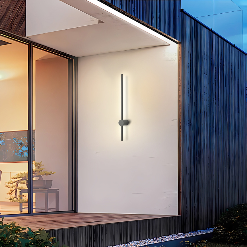 Brilagi - LED āra sienas gaismeklis AURA LED/12W/230V 4000K IP54 65 cm antracīts