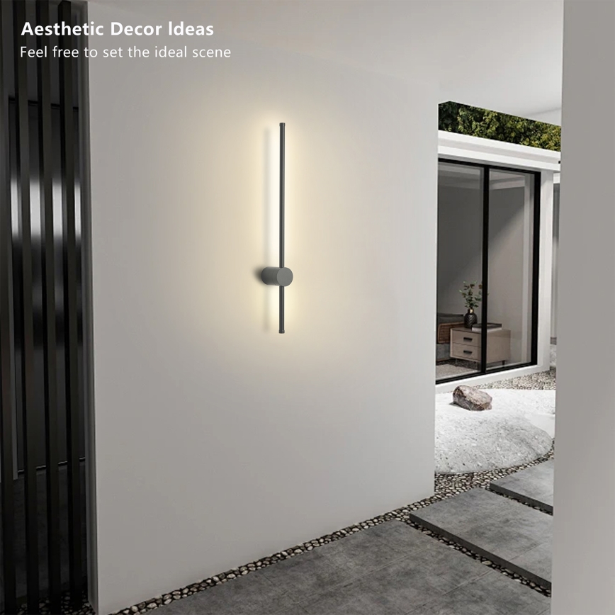 Brilagi - LED āra sienas gaismeklis AURA LED/12W/230V 4000K IP54 65 cm antracīts