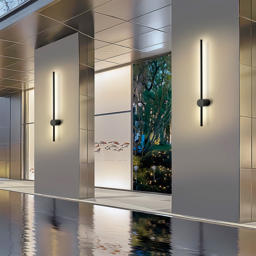 Brilagi - LED āra sienas gaismeklis AURA LED/12W/230V 4000K IP54 65 cm melns