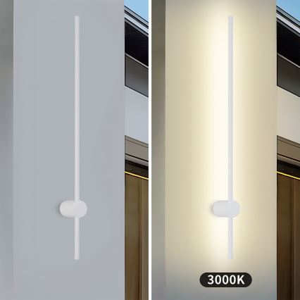 Brilagi - AURA LED āra sienas gaismeklis LED/20W/230V 3000K IP54 97 cm balts CRI 90
