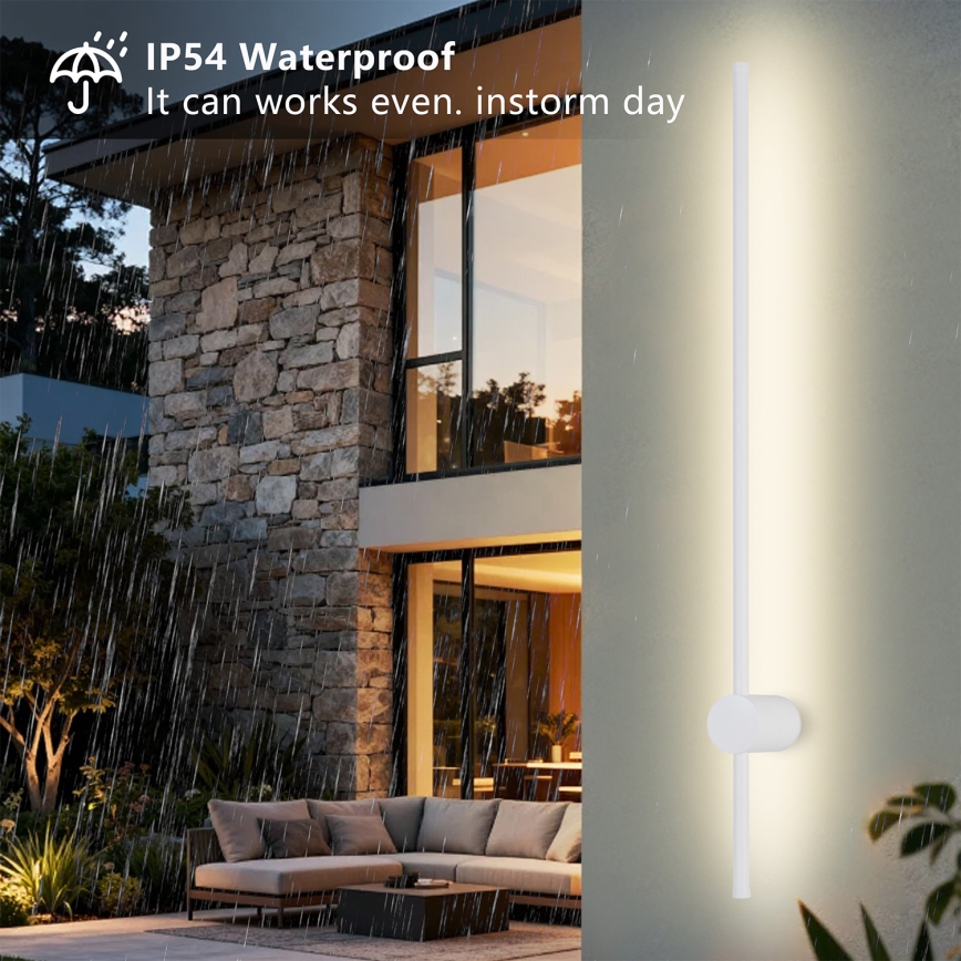 Brilagi - AURA LED āra sienas gaismeklis LED/20W/230V 3000K IP54 97 cm balts CRI 90