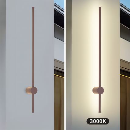 Brilagi - LED āra sienas gaismeklis AURA LED/20W/230V 3000K IP54 97 cm brūns CRI 90