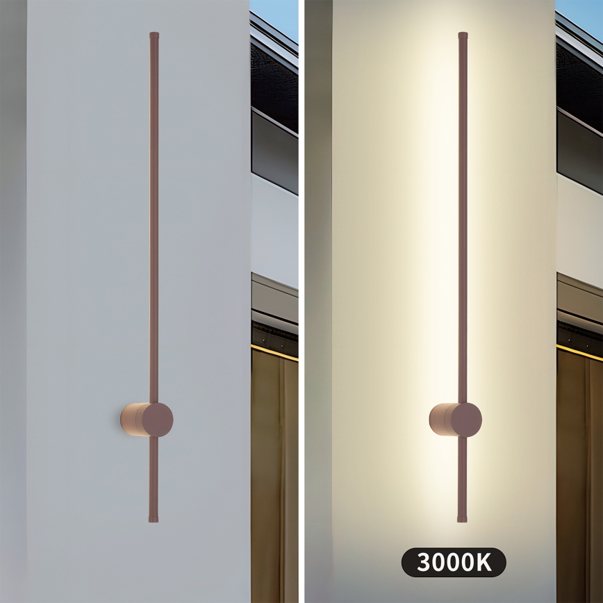 Brilagi - LED āra sienas gaismeklis AURA LED/20W/230V 3000K IP54 97 cm brūns CRI 90