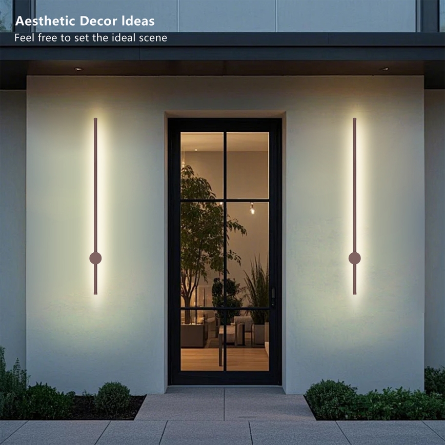 Brilagi - LED āra sienas gaismeklis AURA LED/20W/230V 3000K IP54 97 cm brūns CRI 90