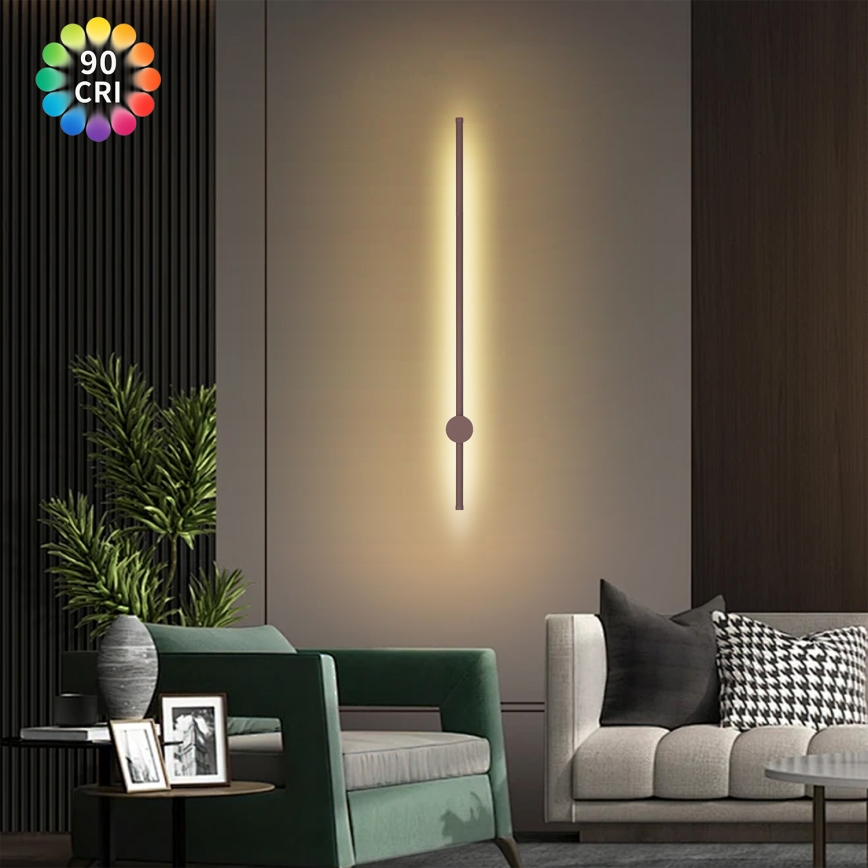 Brilagi - LED āra sienas gaismeklis AURA LED/20W/230V 3000K IP54 97 cm brūns CRI 90