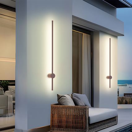 Brilagi - LED āra sienas gaismeklis AURA LED/20W/230V 3000K IP54 97 cm brūns CRI 90