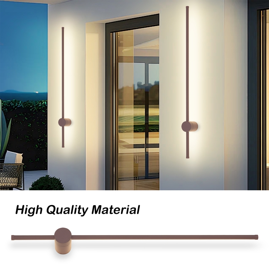 Brilagi - LED āra sienas gaismeklis AURA LED/20W/230V 3000K IP54 97 cm brūns CRI 90