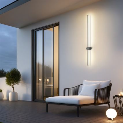 Brilagi - LED āra sienas gaismeklis AURA LED/20W/230V 3000K IP54 97 cm antracīts