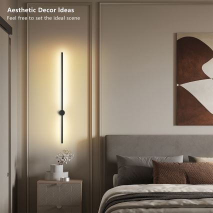 Brilagi - LED āra sienas gaismeklis AURA LED/20W/230V 3000K IP54 97 cm melns