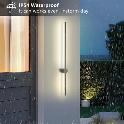 Brilagi - LED āra sienas gaismeklis AURA LED/20W/230V 4000K IP54 97 cm antracīts CRI 90