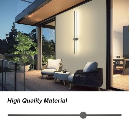 Brilagi - LED āra sienas gaismeklis AURA LED/20W/230V 4000K IP54 97 cm antracīts CRI 90