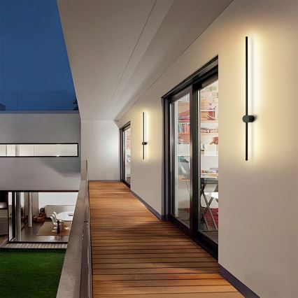 Brilagi - LED āra sienas gaismeklis AURA LED/20W/230V 4000K IP54 97 cm melns