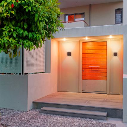 Brilagi - LED āra sienas gaismeklis CUBE LED/6W/230V brūns IP54