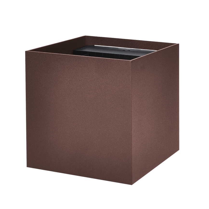 Brilagi - LED āra sienas gaismeklis CUBE LED/6W/230V brūns IP54