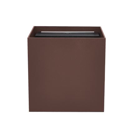 Brilagi - LED āra sienas gaismeklis CUBE LED/6W/230V brūns IP54