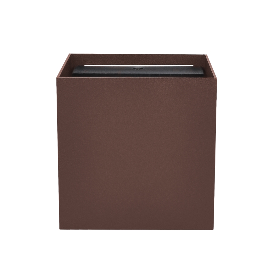 Brilagi - LED āra sienas gaismeklis CUBE LED/6W/230V brūns IP54