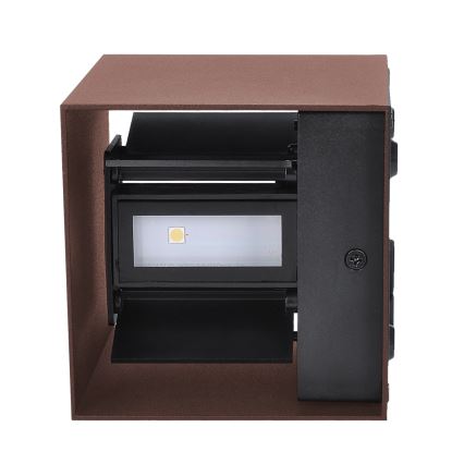 Brilagi - LED āra sienas gaismeklis CUBE LED/6W/230V brūns IP54