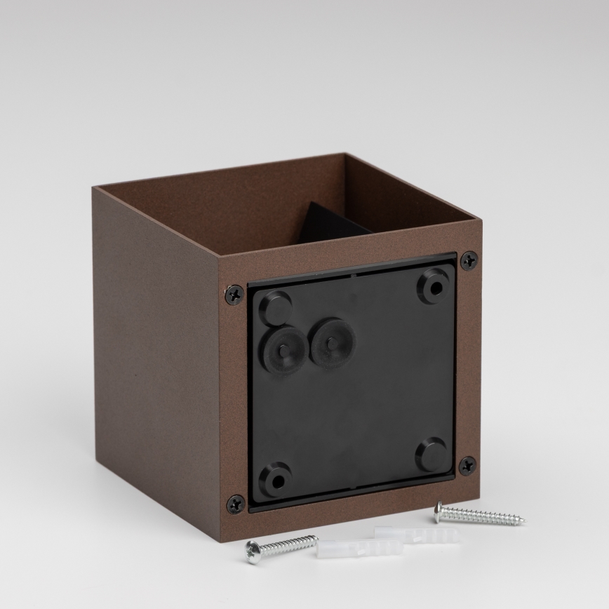 BRILAGI - LED āra sienas gaismeklis CUBE LED/6W/230V brūns IP54