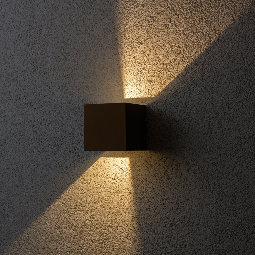 BRILAGI - LED āra sienas gaismeklis CUBE LED/6W/230V brūns IP54