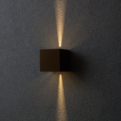 BRILAGI - LED āra sienas gaismeklis CUBE LED/6W/230V brūns IP54