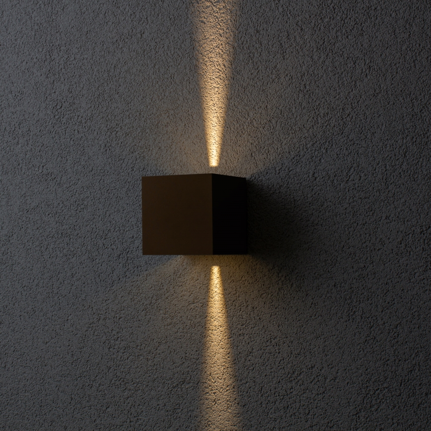 BRILAGI - LED āra sienas gaismeklis CUBE LED/6W/230V brūns IP54