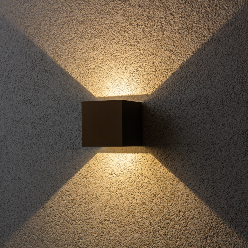 BRILAGI - LED āra sienas gaismeklis CUBE LED/6W/230V brūns IP54