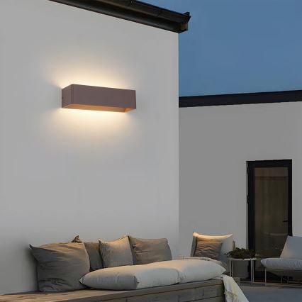 BRILAGI - LED āra sienas gaismeklis DONNANI LED/12W/230V 30 cm brūns IP44