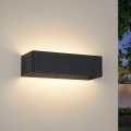 Brilagi - LED āra sienas gaismeklis DONNANI LED/12W/230V 30 cm melns IP44