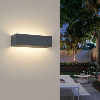 Brilagi - LED āra sienas gaismeklis DONNANI LED/12W/230V antracīts IP44