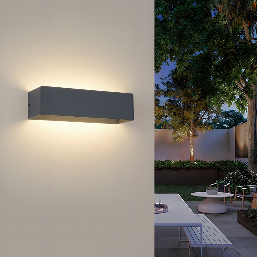 Brilagi - LED āra sienas gaismeklis DONNANI LED/12W/230V antracīts IP44
