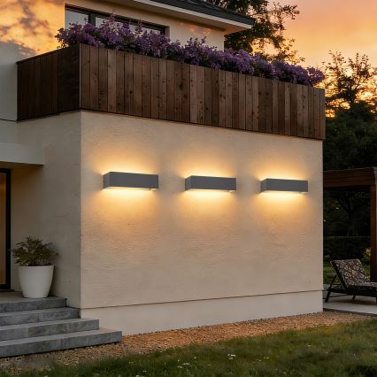 Brilagi - LED āra sienas gaismeklis DONNANI LED/12W/230V antracīts IP44