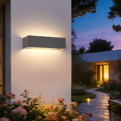 Brilagi - LED āra sienas gaismeklis DONNANI LED/12W/230V antracīts IP44